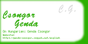 csongor genda business card